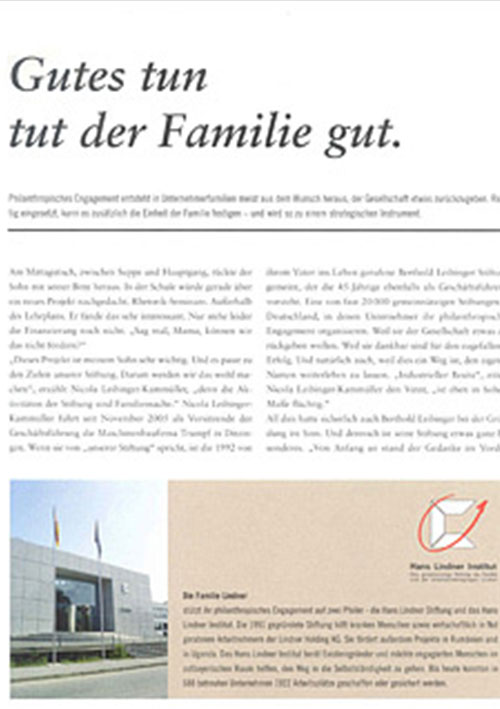 Gutes tun tut der Familie gut.
