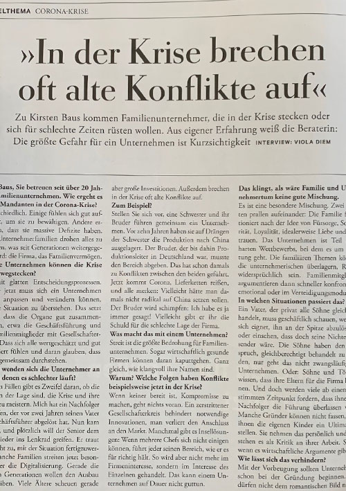 In der Krise brechen oft alte Konflikte auf